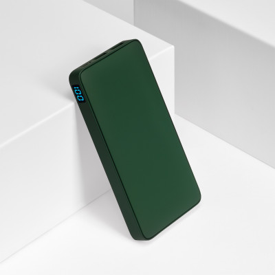 Внешний аккумулятор с подсветкой 10000 mAh, зеленый