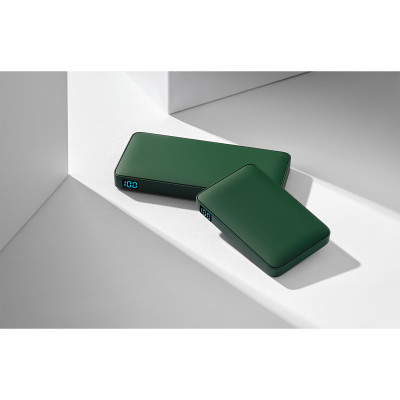 Внешний аккумулятор с подсветкой 10000 mAh, зеленый