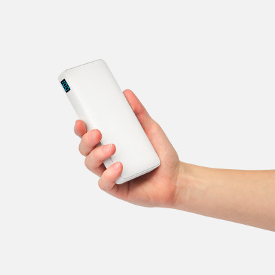 Внешний аккумулятор с подсветкой 10000 mAh, белый