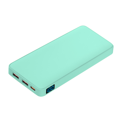 Внешний аккумулятор с подсветкой 10000 mAh, бирюзовый
