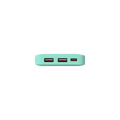 Внешний аккумулятор с подсветкой 10000 mAh, бирюзовый