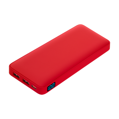 Внешний аккумулятор с подсветкой 10000 mAh, красный