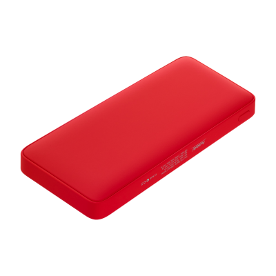 Внешний аккумулятор с подсветкой 10000 mAh, красный