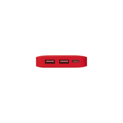 Внешний аккумулятор с подсветкой 10000 mAh, красный