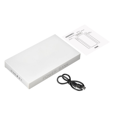 Внешний аккумулятор с подсветкой 10000 mAh, серый