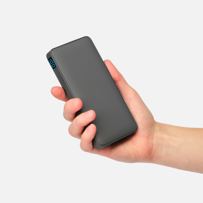 Внешний аккумулятор с подсветкой 10000 mAh, серый