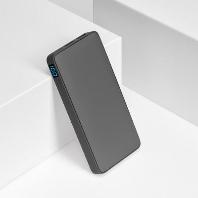 Внешний аккумулятор с подсветкой 10000 mAh, серый