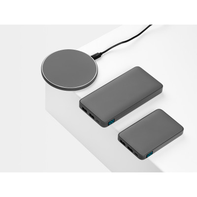 Внешний аккумулятор с подсветкой 10000 mAh, серый