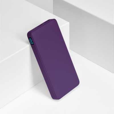 Внешний аккумулятор с подсветкой 10000 mAh, фиолетовый
