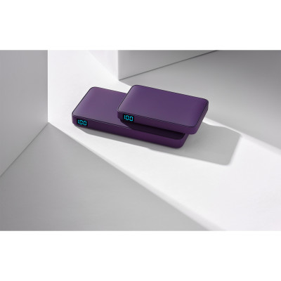 Внешний аккумулятор с подсветкой 10000 mAh, фиолетовый