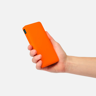 Внешний аккумулятор с подсветкой 10000 mAh, оранжевый