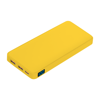 Внешний аккумулятор с подсветкой 10000 mAh, желтый