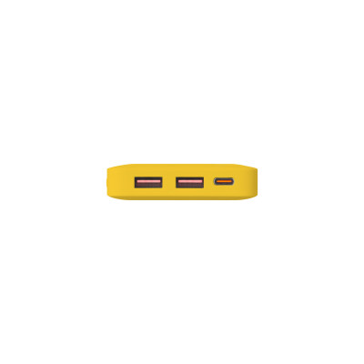 Внешний аккумулятор с подсветкой 10000 mAh, желтый