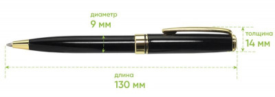 Шариковая ручка Tesoro, черная/позолота