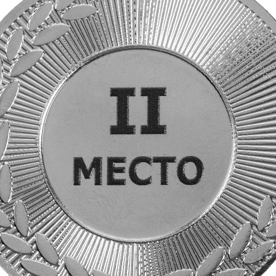 Медаль 5х5х0,2см, серебристая