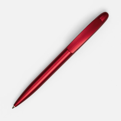 Ручка шариковая 14x1,1см, красный металлик