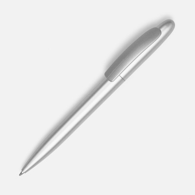 Ручка шариковая 14x1,1см, серебристый металлик