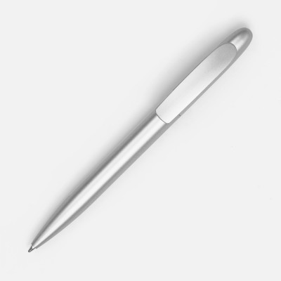 Ручка шариковая 14x1,1см, серебристый металлик