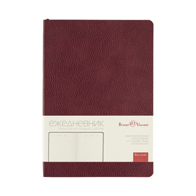 Ежедневник А5 BrunoVisconti "MEGAPOLIS LOFT COLOR FLEX" бордовый