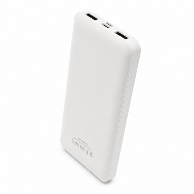 Внешний аккумулятор с индикатором зарядки 10000 Mah, белый