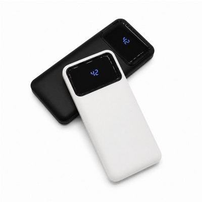 Внешний аккумулятор с индикатором зарядки 10000 Mah, белый