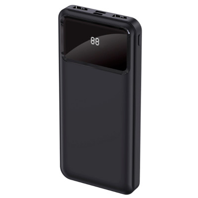 Внешний аккумулятор с индикатором зарядки 10000 Mah, черный