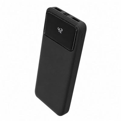 Внешний аккумулятор с индикатором зарядки 10000 Mah, черный