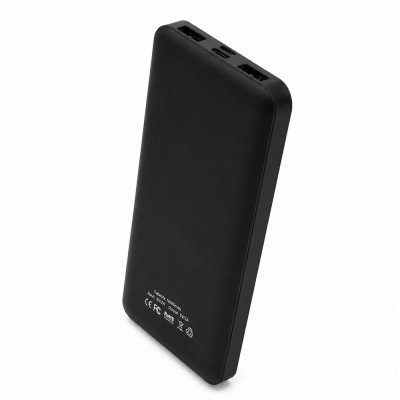 Внешний аккумулятор с индикатором зарядки 10000 Mah, черный