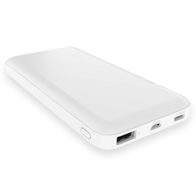 Внешний аккумулятор (10W), 10000 Mah, белый