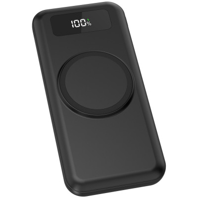 Внешний аккумулятор с беспроводной зарядкой (5W), 10000 mAh, черный