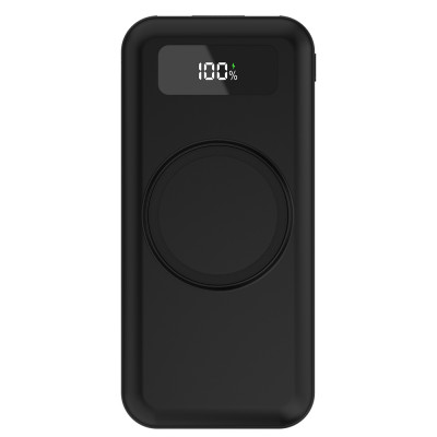 Внешний аккумулятор с беспроводной зарядкой (5W), 10000 mAh, черный