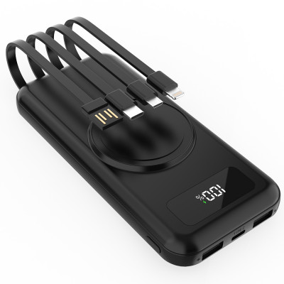 Внешний аккумулятор с беспроводной зарядкой (5W), 10000 mAh, черный