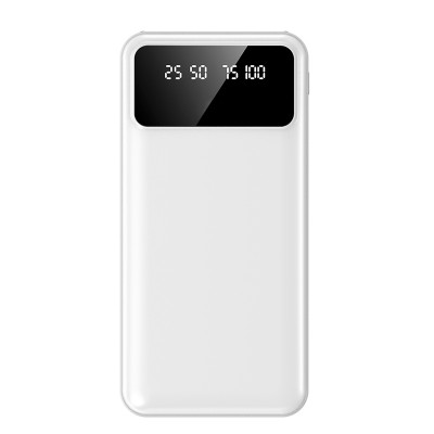 Внешний аккумулятор 10 000 mAh с фонариком, белый