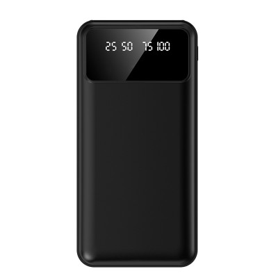 Внешний аккумулятор 10 000 mAh с фонариком, черный