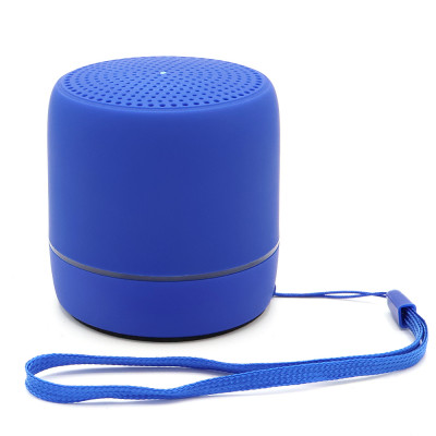 Беспроводная Bluetooth колонка, soft-touch, синяя