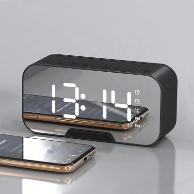 Часы-метеостанция с Bluetooth колонкой функцией Hands free, черные