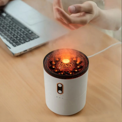 Светодиодный USB увлажнитель "Вулкан", белый