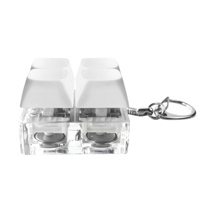 Брелок Антистресс с LED подсветкой, белый